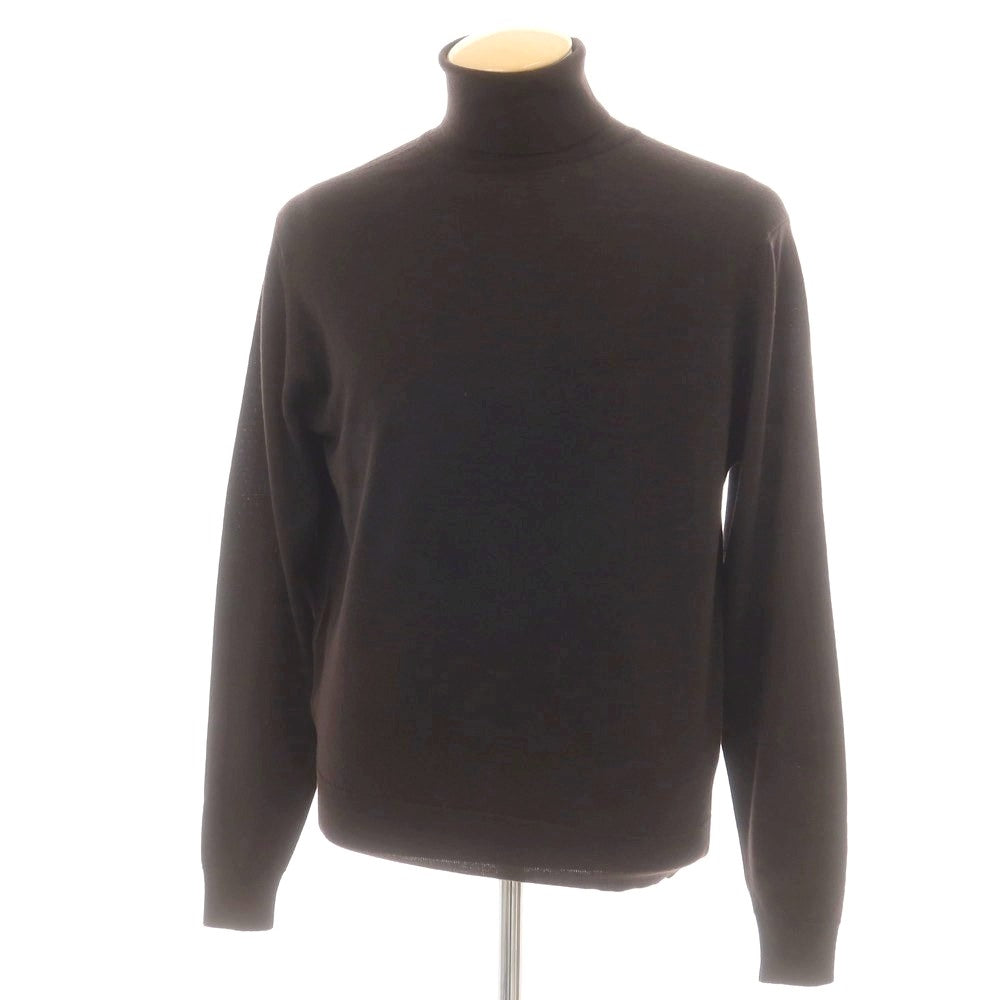 【中古】ジョンスメドレー JOHN SMEDLEY ハイゲージ ウール タートルネック プルオーバーニット ダークブラウン【 S 】【 状態ランクA 】【 メンズ 】