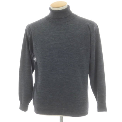 【中古】ジョンスメドレー JOHN SMEDLEY ハイゲージ ウール タートルネック プルオーバーニット ダークグレー【 S 】【 状態ランクA 】【 メンズ 】