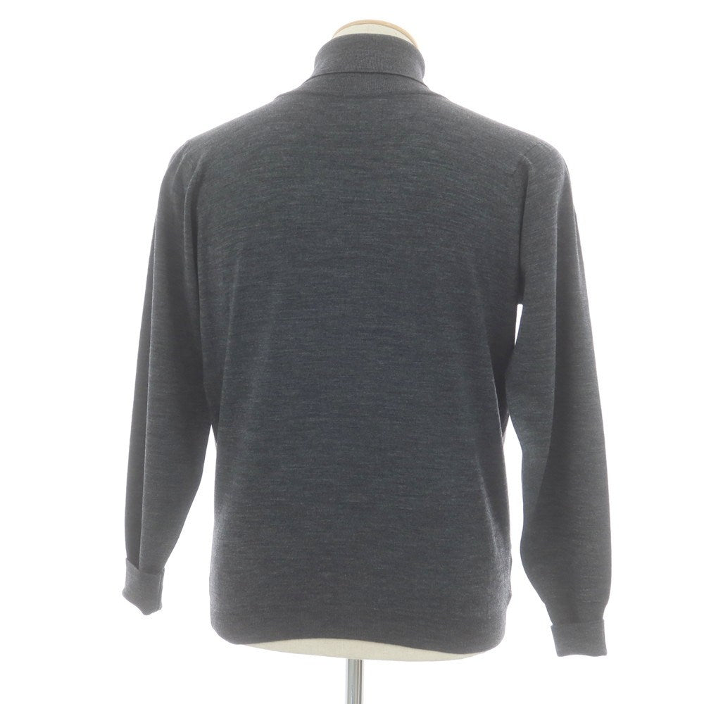 【中古】ジョンスメドレー JOHN SMEDLEY ハイゲージ ウール タートルネック プルオーバーニット ダークグレー【 S 】【 状態ランクA 】【 メンズ 】