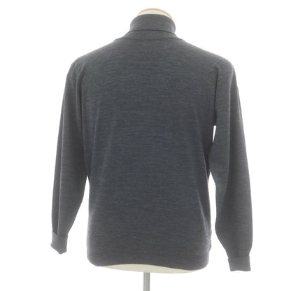 【中古】ジョンスメドレー JOHN SMEDLEY ハイゲージ ウール タートルネック プルオーバーニット ダークグレー【 S 】【 状態ランクA 】【 メンズ 】