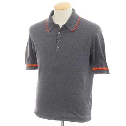 [Used] John Smedley JOHN SMEDLEY High gauge cotton short sleeve polo knit gray [S] [Condition rank A] [Men&