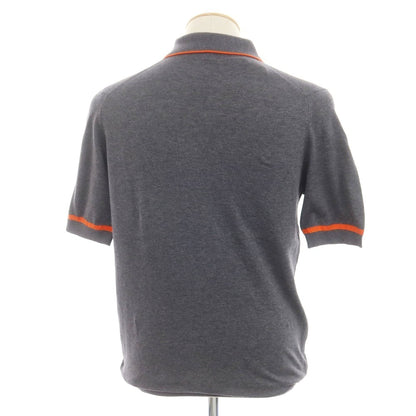 [Used] John Smedley JOHN SMEDLEY High gauge cotton short sleeve polo knit gray [S] [Condition rank A] [Men&