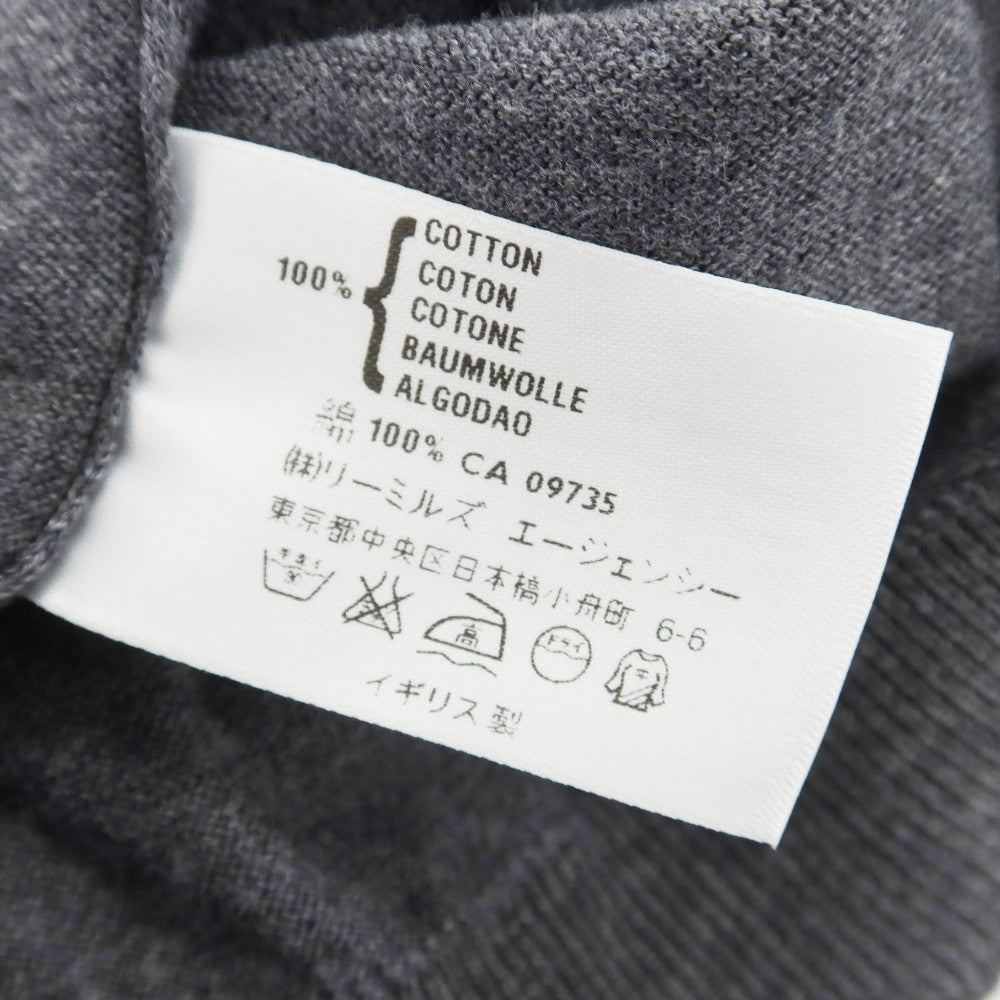 [Used] John Smedley JOHN SMEDLEY High gauge cotton short sleeve polo knit gray [S] [Condition rank A] [Men&