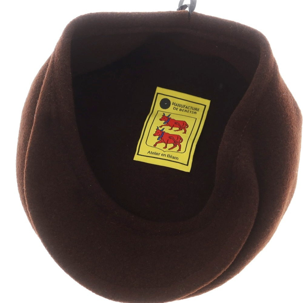 【中古】マニュファクチュールドゥベレー MANUFACTURE DE BERETS ウール ハンチングキャップ 帽子 ブラウン【 状態ランクA 】【 メンズ 】