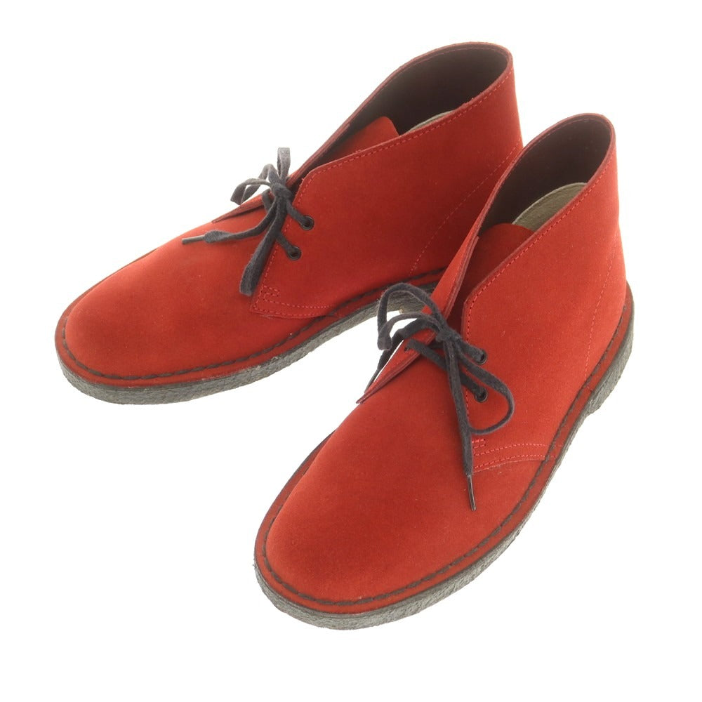 [Used] Clarks Suede Desert Boots, Red [UK 6 1/2] [Condition Rank A] [Men&