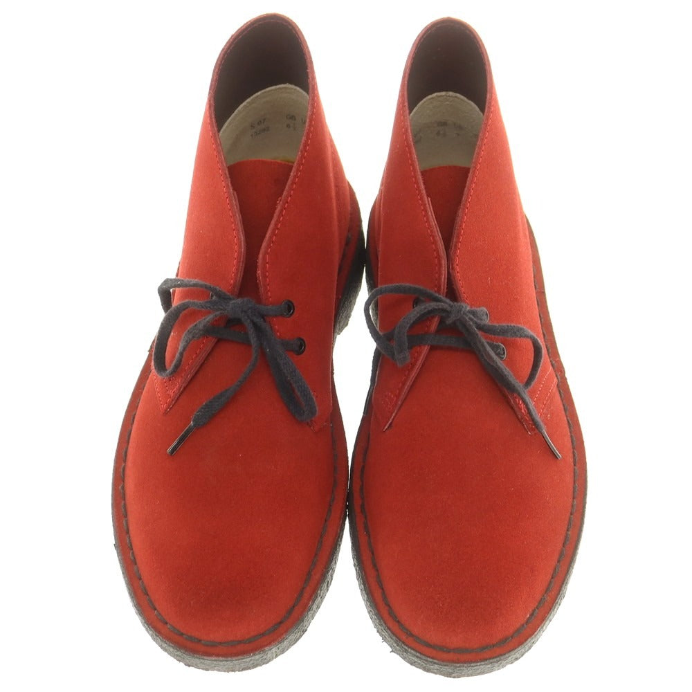 [Used] Clarks Suede Desert Boots, Red [UK 6 1/2] [Condition Rank A] [Men&