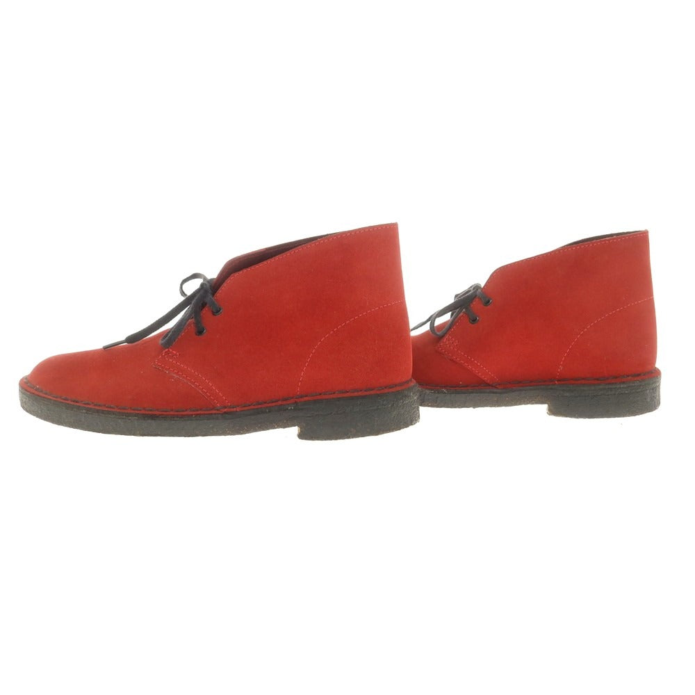 [Used] Clarks Suede Desert Boots, Red [UK 6 1/2] [Condition Rank A] [Men&