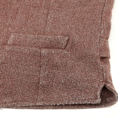 【中古】ラルディーニ LARDINI ウールポリエステル カジュアル系ジレ ベスト ワイン×グレー【 50 】【 状態ランクC 】【 メンズ 】