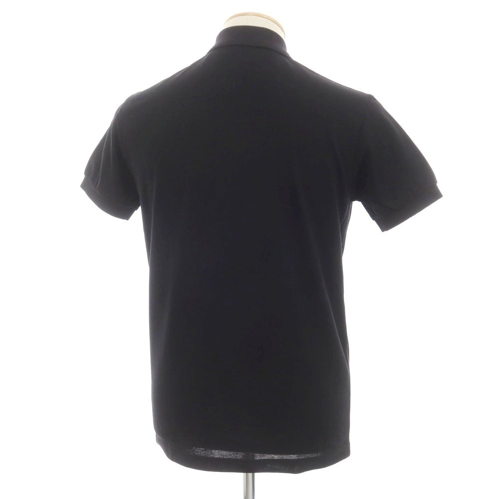 【中古】ラコステ LACOSTE ポリエステルコットン 鹿の子 半袖ポロシャツ ブラック【 3 】【 状態ランクB 】【 メンズ 】