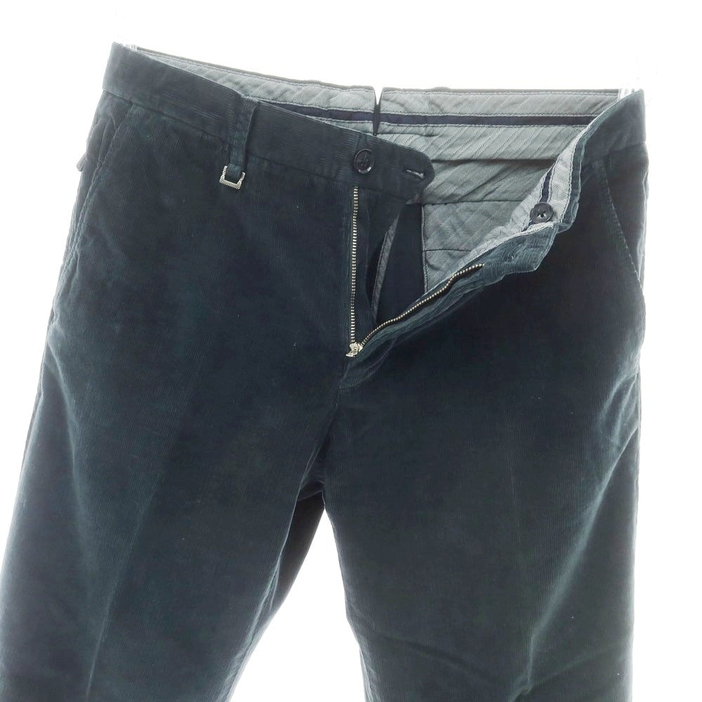 【中古】エルメネジルドゼニア Ermenegildo Zegna コットン系 細畝 コーデュロイパンツ ダークグリーン【 48 】【 状態ランクC 】【 メンズ 】