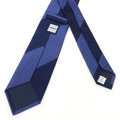 [Used] BEAMS F Silk Striped Necktie Navy x Blue [Condition Rank B] [Men&