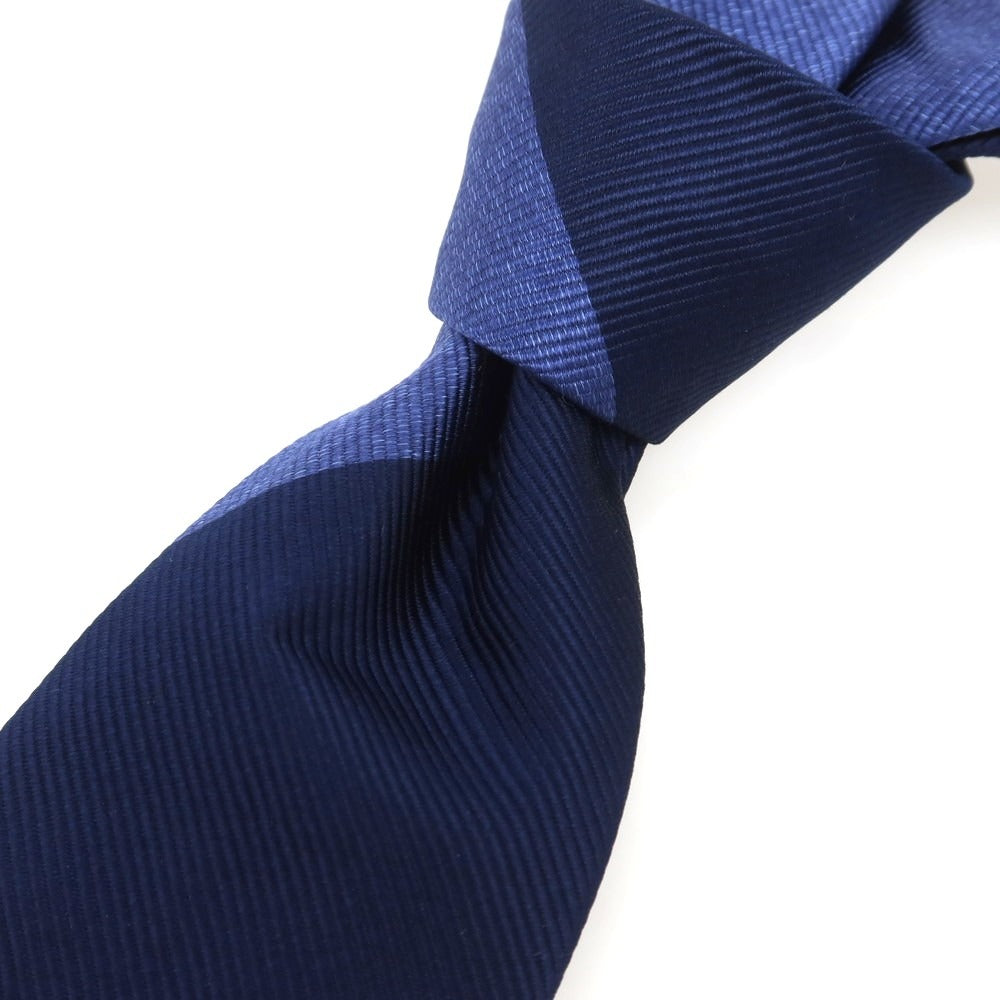 [Used] BEAMS F Silk Striped Necktie Navy x Blue [Condition Rank B] [Men&