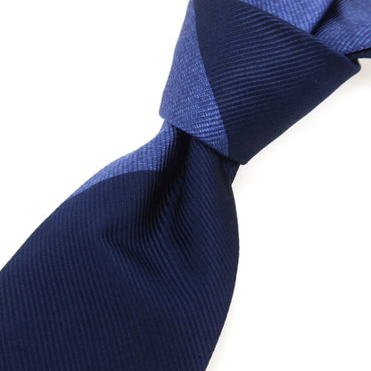 [Used] BEAMS F Silk Striped Necktie Navy x Blue [Condition Rank B] [Men&