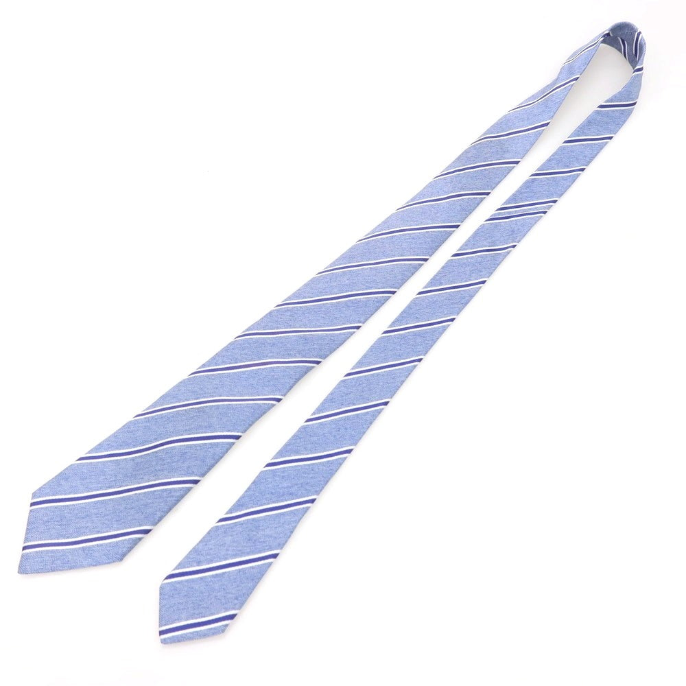 [Used] ERRICO FORMICOLA Silk Striped Necktie Blue x White [Condition Rank C] [Men&