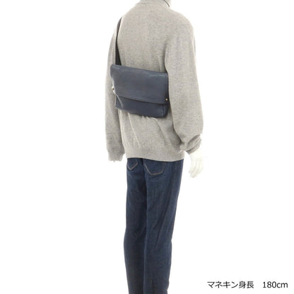 【中古】トフアンドロードストーン TOFF&amp;LOADSTONE レザー ボディバッグ グレイッシュネイビー【 状態ランクB 】【 メンズ 】