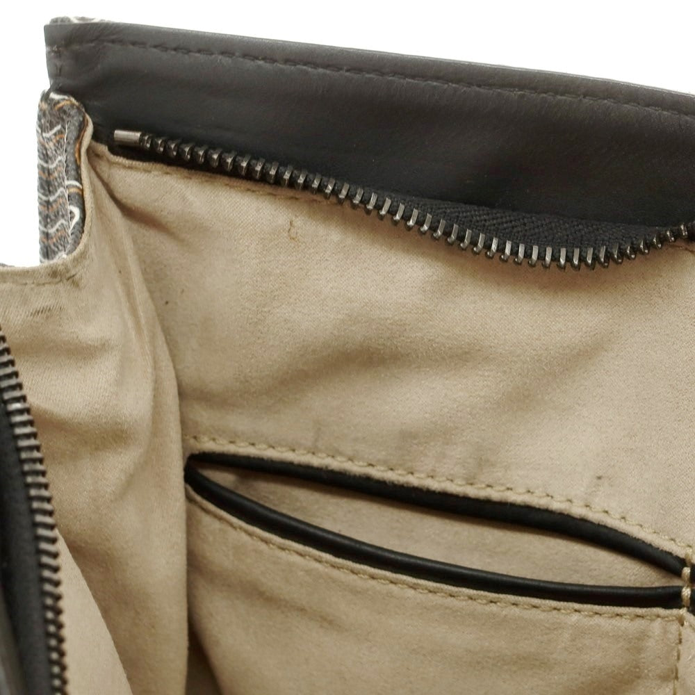 [Used] ZANELLATO Brandin Clutch Bag Black x Brown [Condition Rank C] [Men&