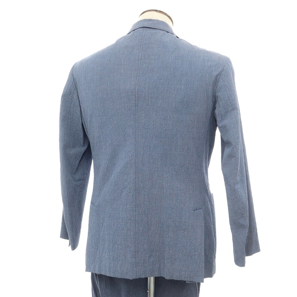 [Used] THE GIGI ZIGGY Seersucker Cotton Double Breasted Suit Set Blue [50] [Condition Rank C] [Men&