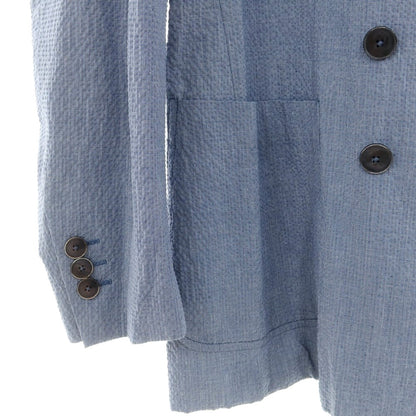 [Used] THE GIGI ZIGGY Seersucker Cotton Double Breasted Suit Set Blue [50] [Condition Rank C] [Men&