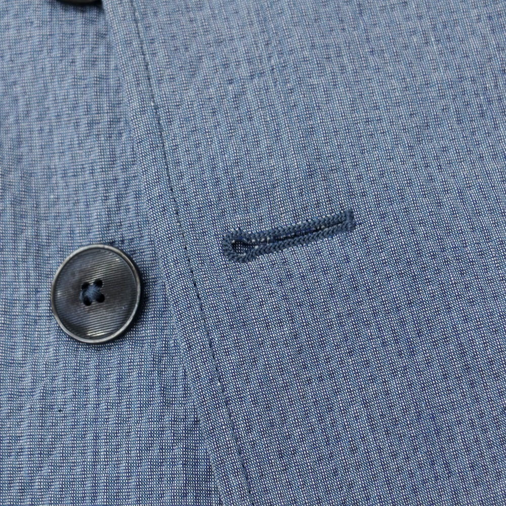 [Used] THE GIGI ZIGGY Seersucker Cotton Double Breasted Suit Set Blue [50] [Condition Rank C] [Men&