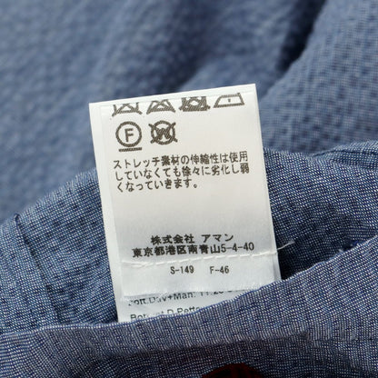[Used] THE GIGI ZIGGY Seersucker Cotton Double Breasted Suit Set Blue [50] [Condition Rank C] [Men&