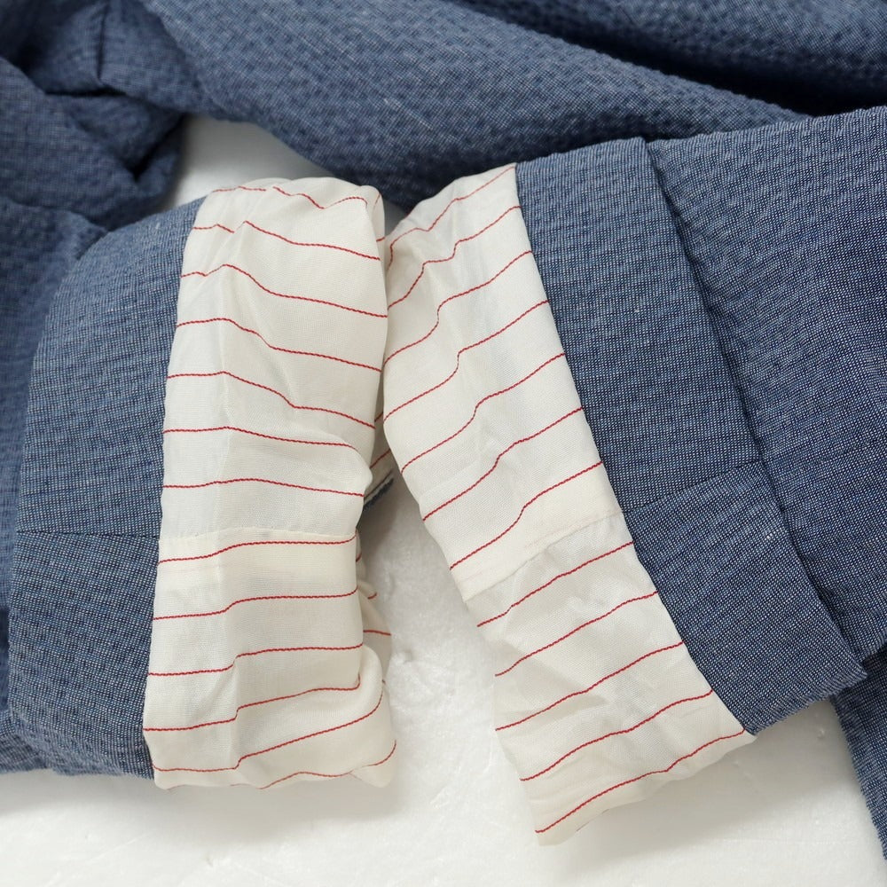 [Used] THE GIGI ZIGGY Seersucker Cotton Double Breasted Suit Set Blue [50] [Condition Rank C] [Men&