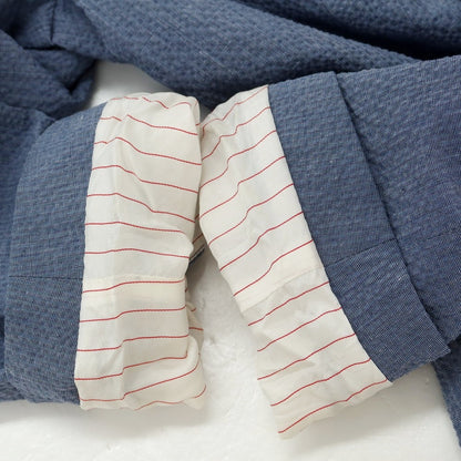 [Used] THE GIGI ZIGGY Seersucker Cotton Double Breasted Suit Set Blue [50] [Condition Rank C] [Men&