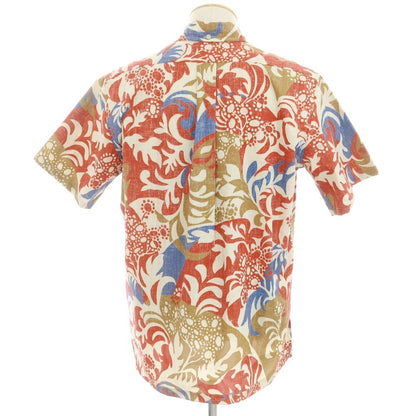 [Used] Reyn Spooner Cotton Polyester Floral Print Pullover Short Sleeve Shirt Beige x Red [S] [Condition Rank A] [Men&