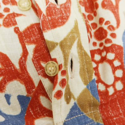 [Used] Reyn Spooner Cotton Polyester Floral Print Pullover Short Sleeve Shirt Beige x Red [S] [Condition Rank A] [Men&
