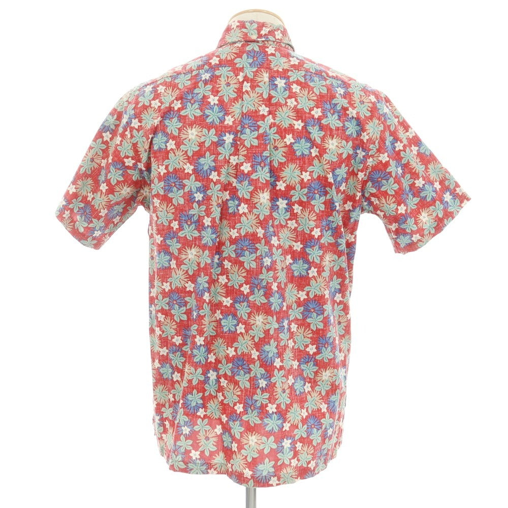 [Used] Reyn Spooner Cotton Polyester Floral Print Pullover Short Sleeve Shirt Red x Light Green [S] [Condition Rank A] [Men&