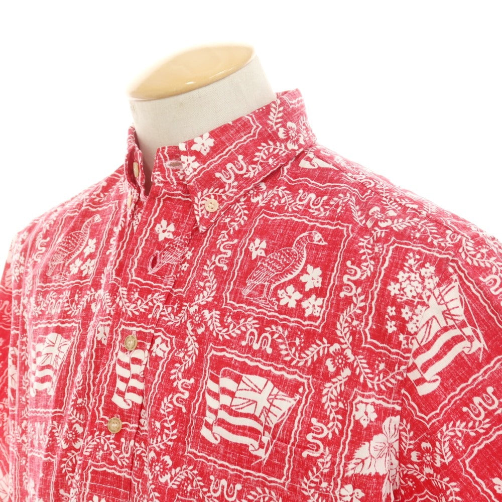 [Used] Reyn Spooner Cotton Polyester Floral Print Pullover Short Sleeve Shirt Red x White [S] [Condition Rank A] [Men&