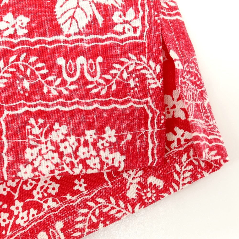 [Used] Reyn Spooner Cotton Polyester Floral Print Pullover Short Sleeve Shirt Red x White [S] [Condition Rank A] [Men&