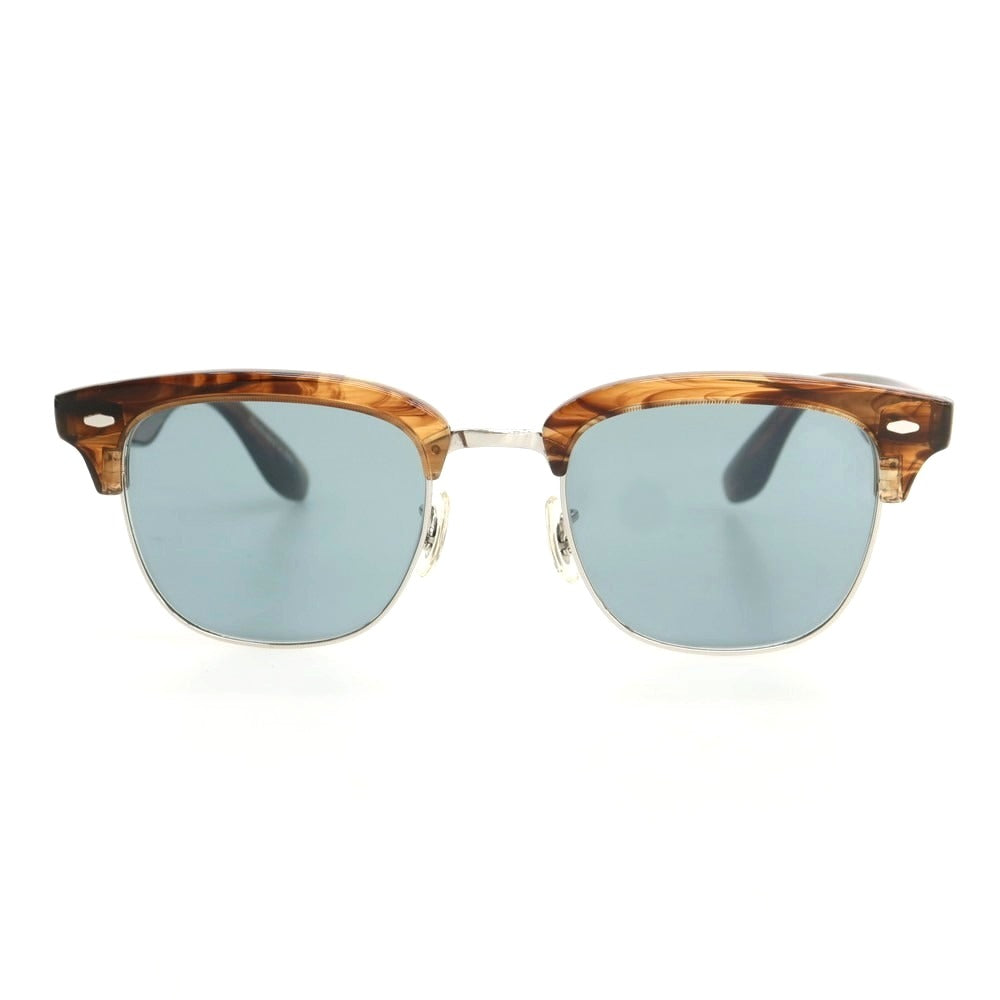 【中古】ブルネロクチネリ Brunello Cucinelli ×OLIVER PEOPLES サーモント サングラス ブラウンxシルバー【 48□20 145 】【 状態ランクA 】【 メンズ 】