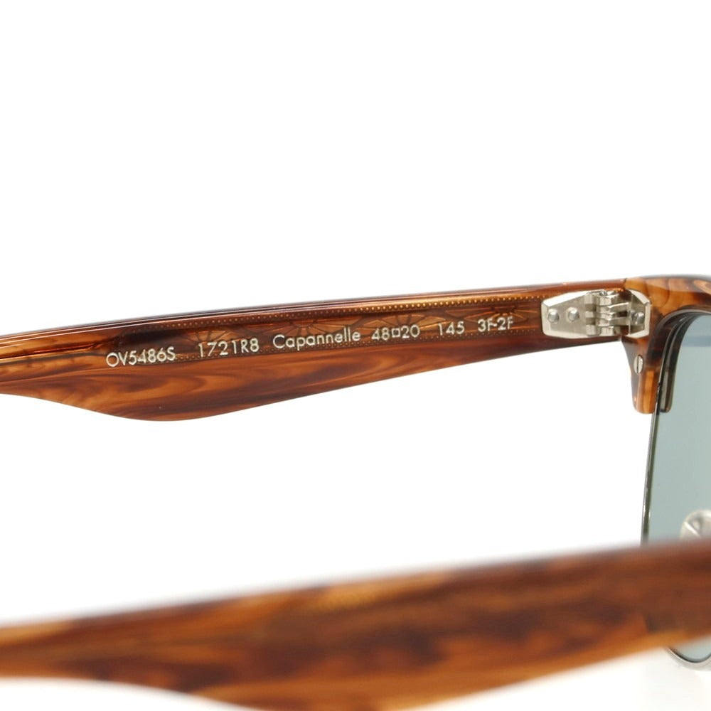 【中古】ブルネロクチネリ Brunello Cucinelli ×OLIVER PEOPLES サーモント サングラス ブラウンxシルバー【 48□20 145 】【 状態ランクA 】【 メンズ 】