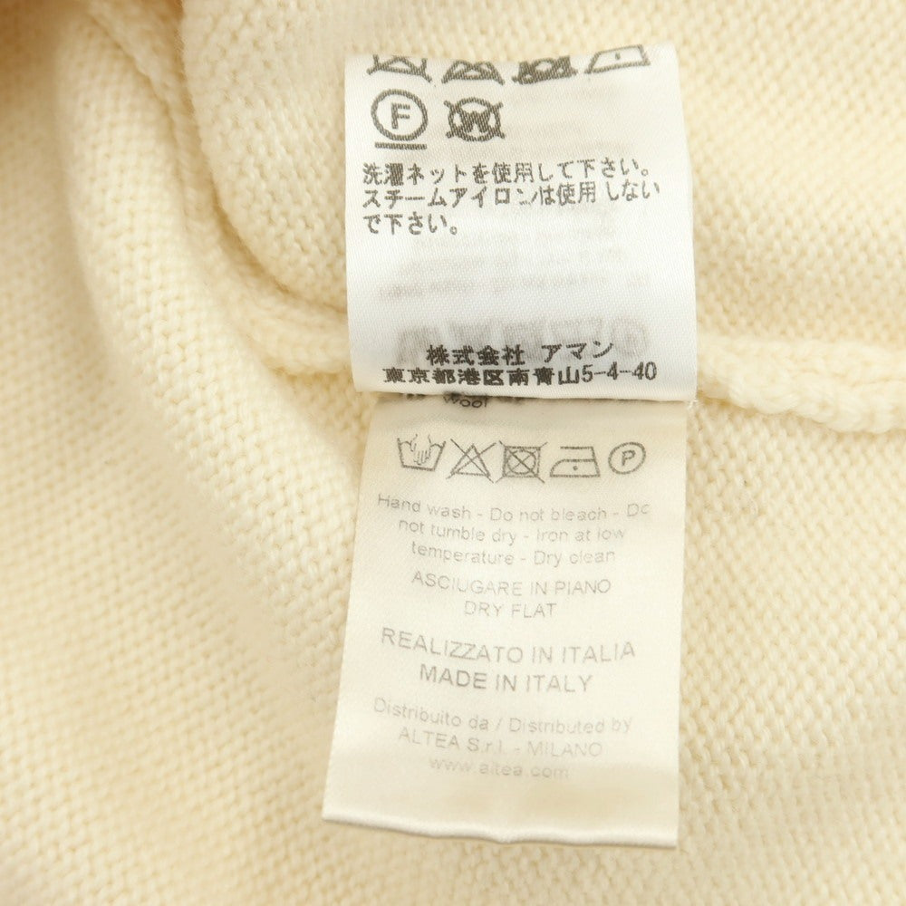 【中古】アルテア Altea ミドルゲージ ウール クルーネック プルオーバーニット アイボリー【サイズL】【 状態ランクB 】【 メンズ 】[DPD]