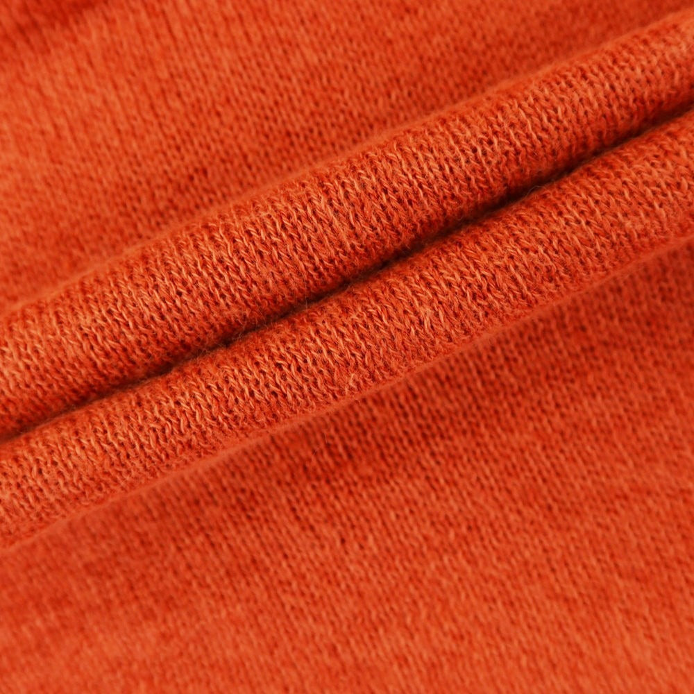 【中古】セッテフィーリ カシミア Settefili Cashmere ハイゲージ リネンコットン クルーネック 半袖 プルオーバーニット テラコッタオレンジ【サイズ52/L】【 状態ランクB 】【 メンズ 】[EPD]