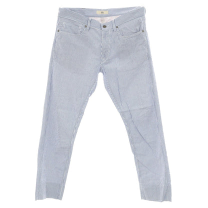 [Used] INCOTEX Cotton Seersucker Striped 5 Pocket Pants Blue x White [33] [Condition Rank C] [Men&