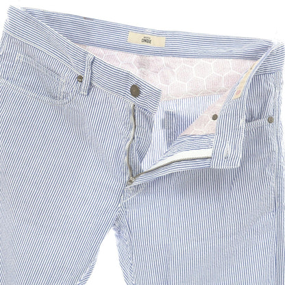 [Used] INCOTEX Cotton Seersucker Striped 5 Pocket Pants Blue x White [33] [Condition Rank C] [Men&