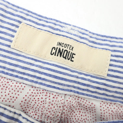 [Used] INCOTEX Cotton Seersucker Striped 5 Pocket Pants Blue x White [33] [Condition Rank C] [Men&