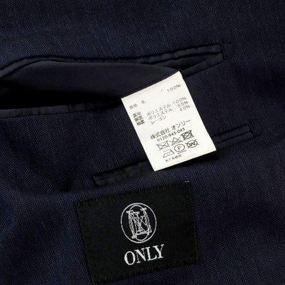 [Used] ONLY Herringbone Wool 2-Button Suit Navy [180AB] [Condition Rank D] [Men&