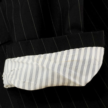 [Used] TROJAN Wool Striped 2-Button Suit, Black [AB6] [Condition Rank B] [Men&