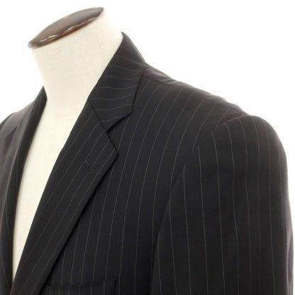 [Used] TROJAN Wool Striped 2-Button Suit, Black [AB6] [Condition Rank B] [Men&