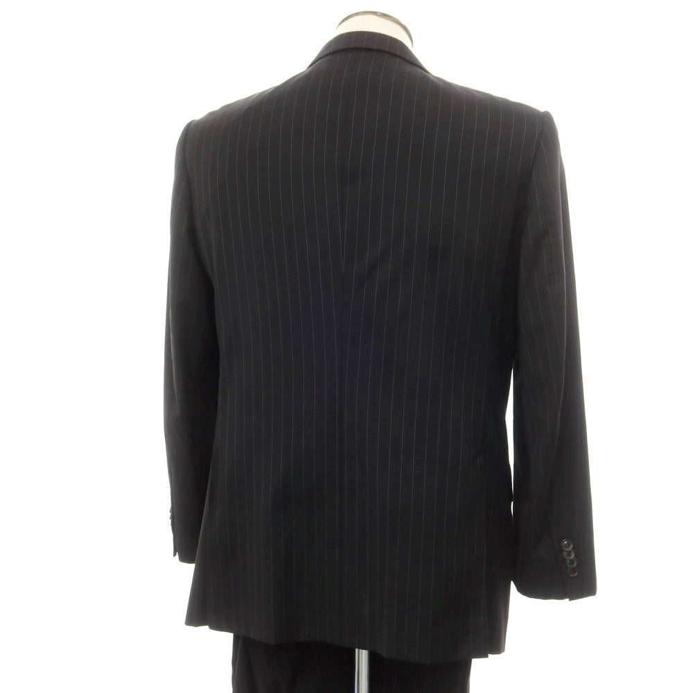 [Used] TROJAN Wool Striped 2-Button Suit, Black [AB6] [Condition Rank B] [Men&