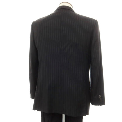 [Used] TROJAN Wool Striped 2-Button Suit, Black [AB6] [Condition Rank B] [Men&