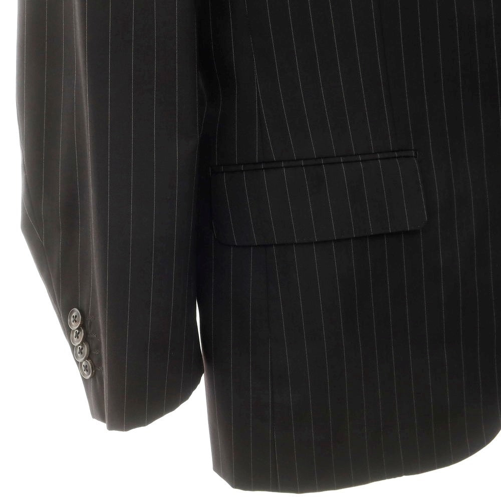 [Used] TROJAN Wool Striped 2-Button Suit, Black [AB6] [Condition Rank B] [Men&