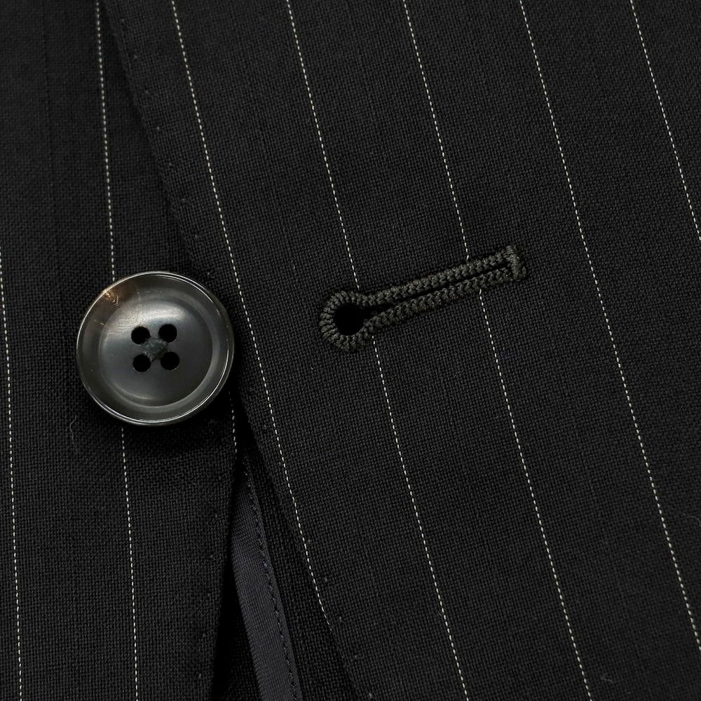 [Used] TROJAN Wool Striped 2-Button Suit, Black [AB6] [Condition Rank B] [Men&