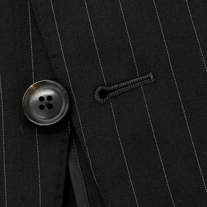 [Used] TROJAN Wool Striped 2-Button Suit, Black [AB6] [Condition Rank B] [Men&