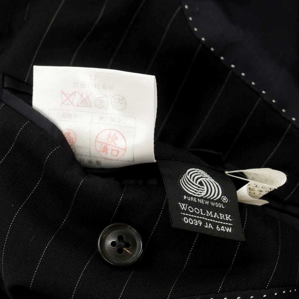 [Used] TROJAN Wool Striped 2-Button Suit, Black [AB6] [Condition Rank B] [Men&