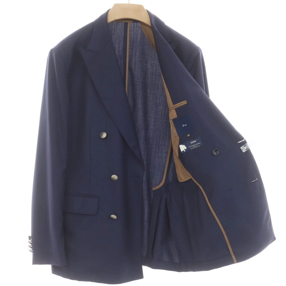 [Used] G-Stage Summer Wool Double Breasted Tailored Jacket Navy [48] [Condition Rank B] [Men&