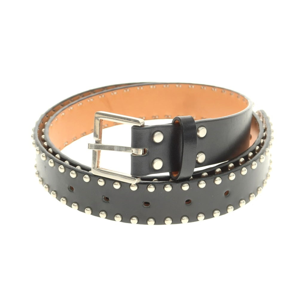 【中古】ザサード The THIRD スタッズ レザー ベルト ブラック【 L 】【 状態ランクB 】【 メンズ 】
