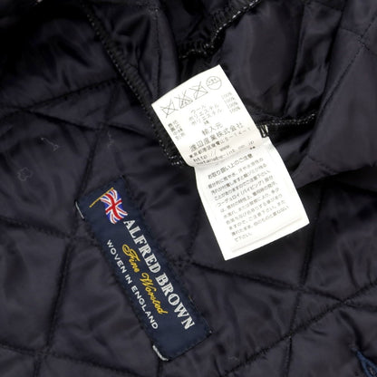 【中古】ラベンハム LAVENHAM ウール ストライプ 中綿入り キルティングコート ネイビー【 38 】【 状態ランクC 】【 メンズ 】